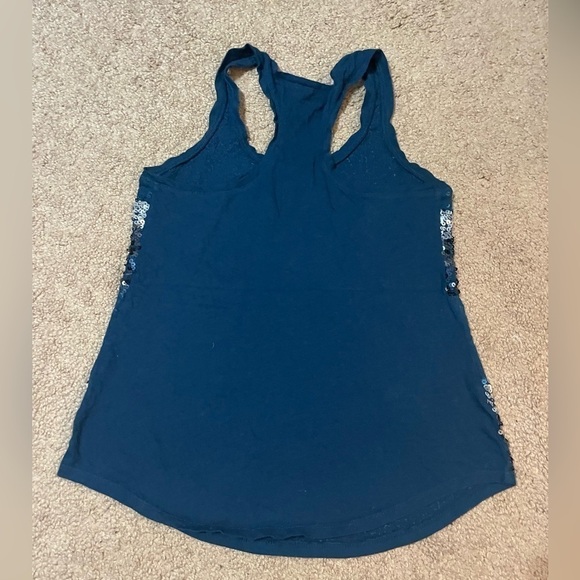 Express Dark blue sequin tank top size XS - Picture 5 of 7